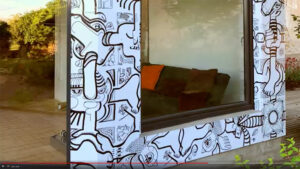 My Art Box Burgundie's office Wall and Window Mural