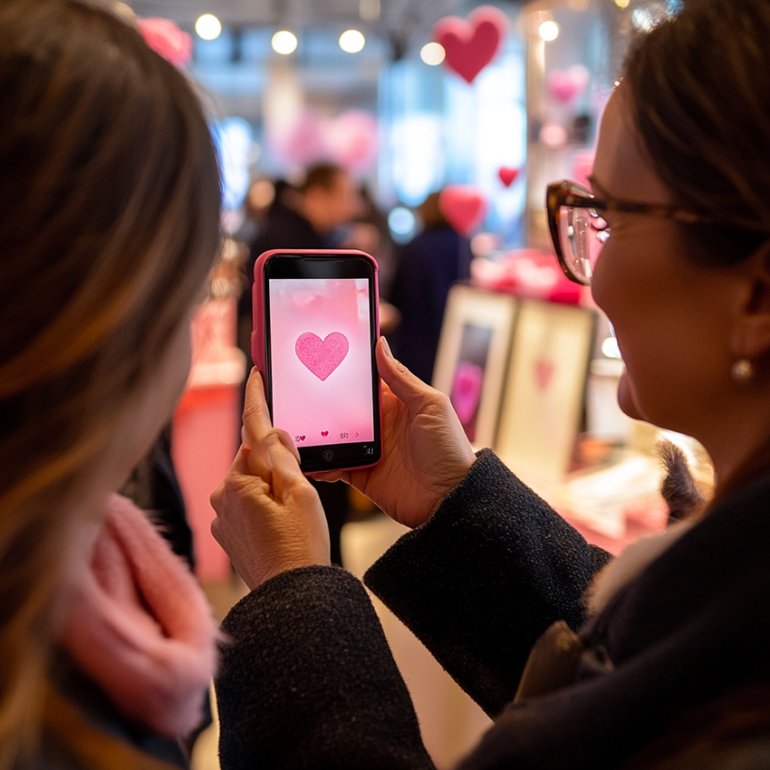 La fresque de la Saint-Valentin à Marseille est une animation digitale éco-responsable sur Smartphone