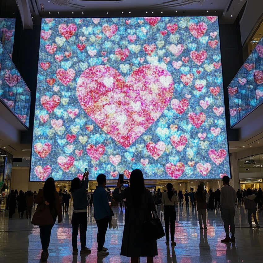 La fresque de la Saint Valentin à Paris en Centre Commercial est une animation originale ludique